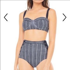 Revel Riley Riley York stripe bikini top sold out